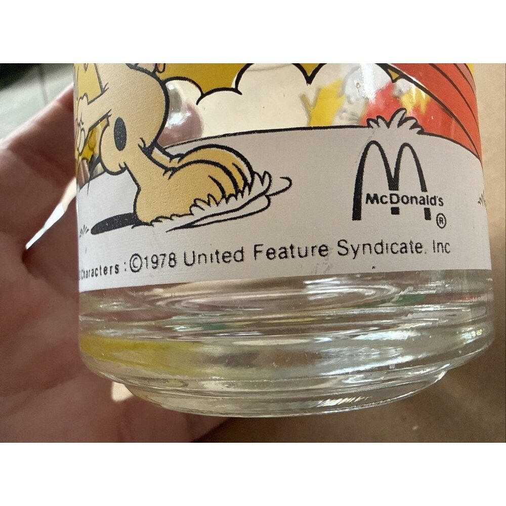 Vintage McDonalds Garfield & Odie Glass Coffee Cups Mug Jim Davis 1978🔥🔥 - Picture 6 of 9